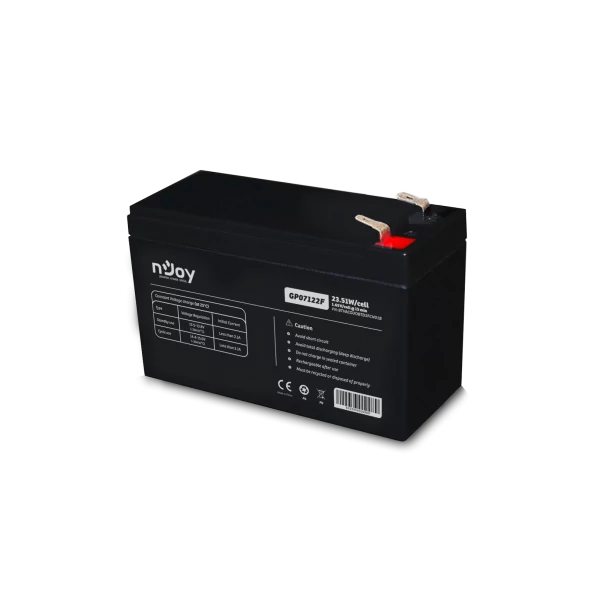 NJOY Szünetmentes akkumulátor - GP07122F (12V/7Ah, T2/F2, zárt, gondozás mentes, AGM)