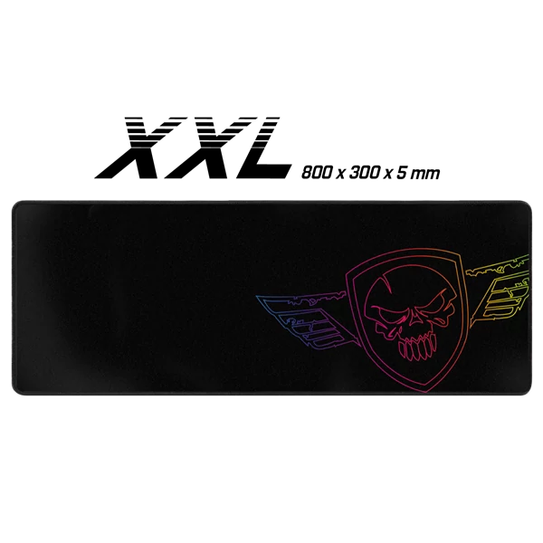 Spirit of Gamer Egérpad - Darkskull Mouse Pad - Ultra King Size (800 x 300 x 5mm; varrott szélek; fekete)