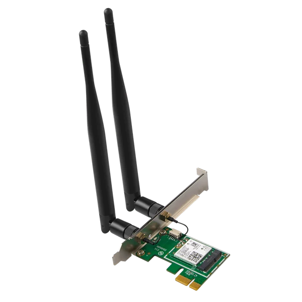 Tenda Hálózati adapter WiFi AX3000 - E30 (PCI-E; 574Mpbs 2.4GHz + 2402Mbps 5GHz; 2x5dBi Antenna)