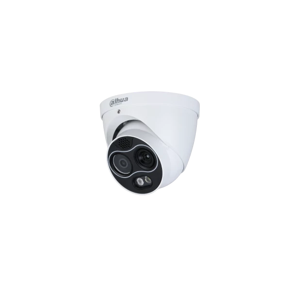 Dahua IP Turret hőkamera - TPC-DF1241-B3F4-S2 (256x192, 3,5mm / 4MP, 4mm, ICR, IR30m, IP67, WDR, audio, I/O, PoE)
