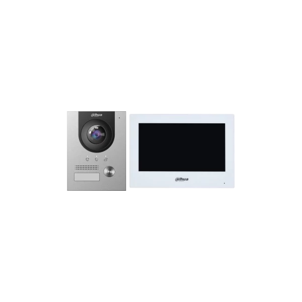 Dahua video kaputelefon szett - KTD02(F)  (VTH2622GW-W + VTO2202F-L + VTM114)