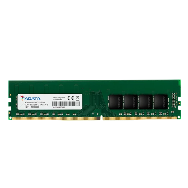ADATA Memória Desktop - 32GB DDR4 (32GB, 3200MHz, CL22, 1.2V, SINGLE)