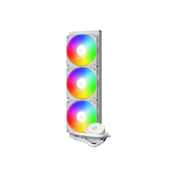 ID-Cooling CPU Water Cooler - FX360 ARGB WHITE (35,2dB; max. 129,39 m3/h; 3x12cm, A-RGB LED, fehér)