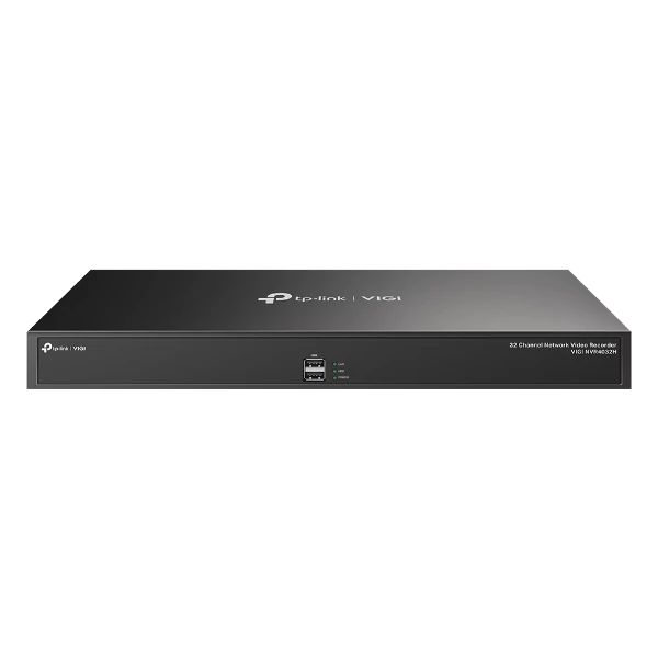 TP-link NVR rögzítő - NVR4032H (32 csatorna; H265+, 8MP, 320Mbps, HDMI, VGA, USB, 4x Sata(max10TB), audio)