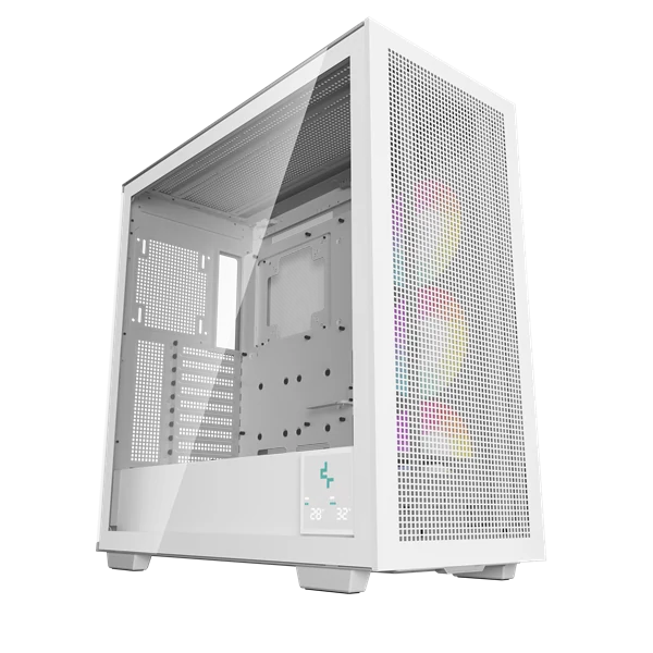 DeepCool Számítógépház - MORPHEUS WH (fehér, moduláris, 3x140mm venti,Mini-ITX /M-ATX /ATX /E-ATX, 4xUSB3.0, 1xUSB-C)