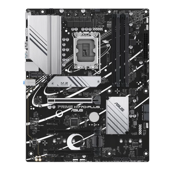 Asus Alaplap - Intel PRIME H770-PLUS s1700 (H770, 4xDDR5 7200+MHz, 4xSATA3, 3xM.2, HDMI+DP)