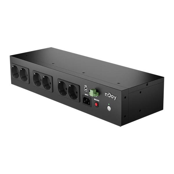 NJOY Szünetmentes 800VA - Theron 800 (8 Schuko, Off-line (VFD), USB menedzsment, 2U rack)