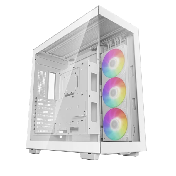 DeepCool Számítógépház - CH780 WH (fehér, ablakos, 3x140mm A-RGB ventilllátor, E-ATX, 4xUSB3.0)