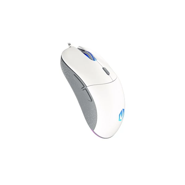 Endorfy Egér - GEM Plus Onyx (19 000 DPI, ARGB, PixArt chip, optikai, 1,8m, fehér)