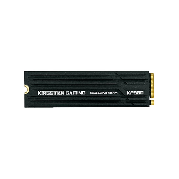 Kingsman SSD 1TB - KP800 (3D TLC DRAM, M.2 PCIe Gen 4x4, NVMe 1.4, r:7500 MB/s, w:6500 MB/s, PS5 Ready) Hűtőbordás
