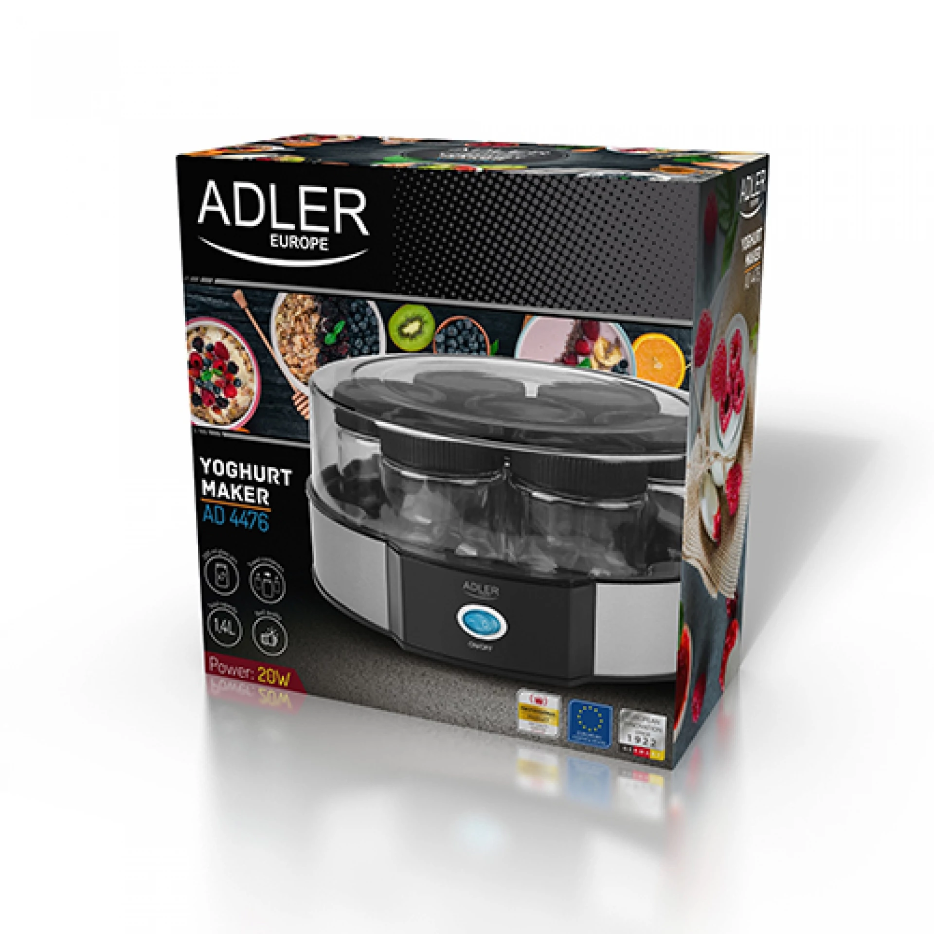 Adler AD4476 7 x 200ml szürke joghurt készítő gép