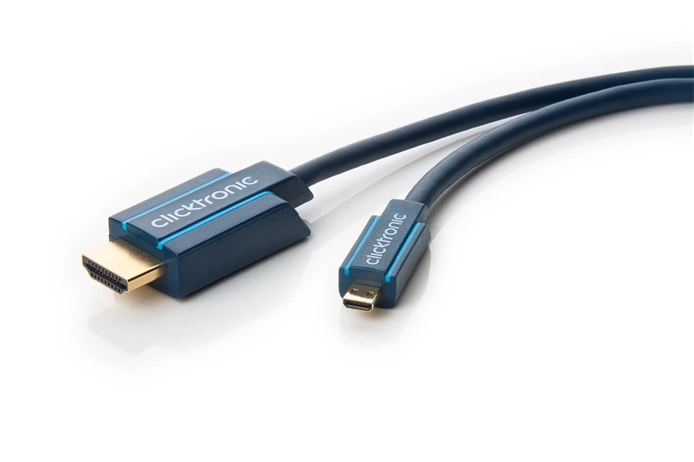 Clicktronic HDMI (apa) - micro HDMI (apa) kábel, 1 m (4k 30 Hz)