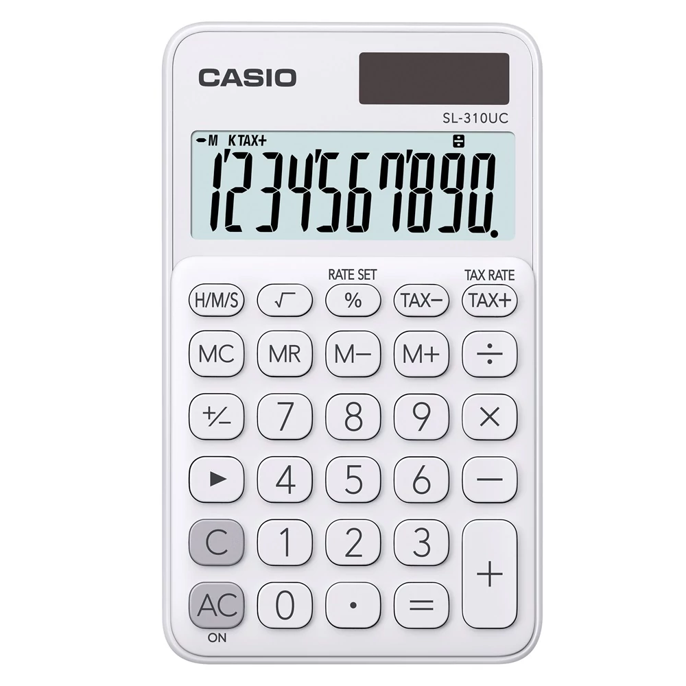 Zsebszámológép 10 digit Casio SL 310 fehér