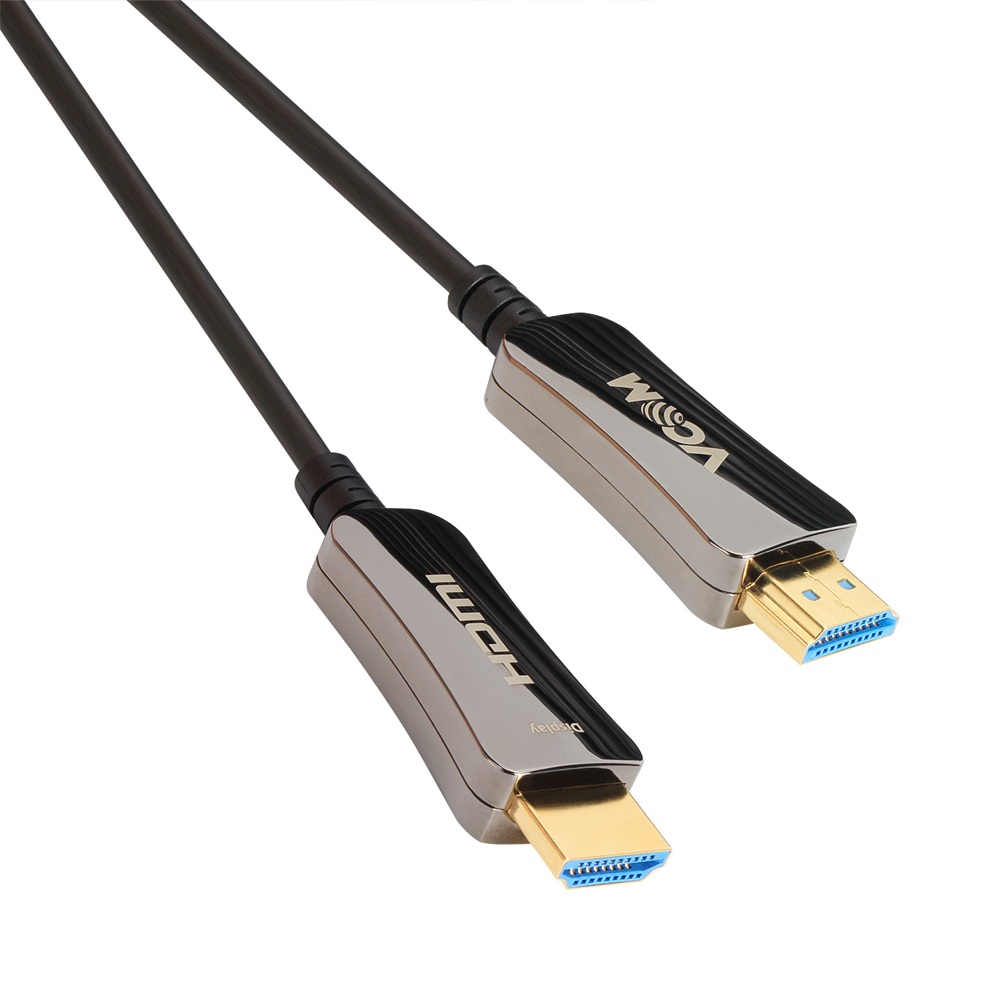 VCOM aktív optikai kábel HDMI (apa-apa) 40m (v2.0, 19M/M, 3D) fekete-ezüst (D3742A-40.0)