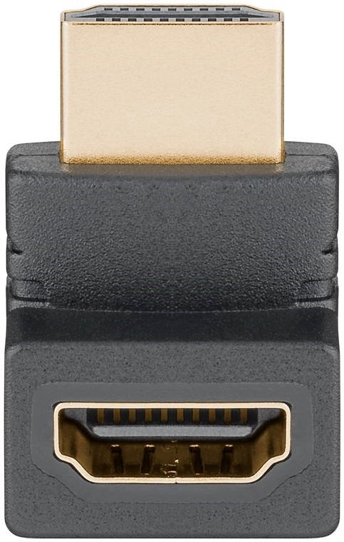 Goobay HDMI (anya) - HDMI (apa) adapter 90°-ban hajlított (8K 60Hz), fekete