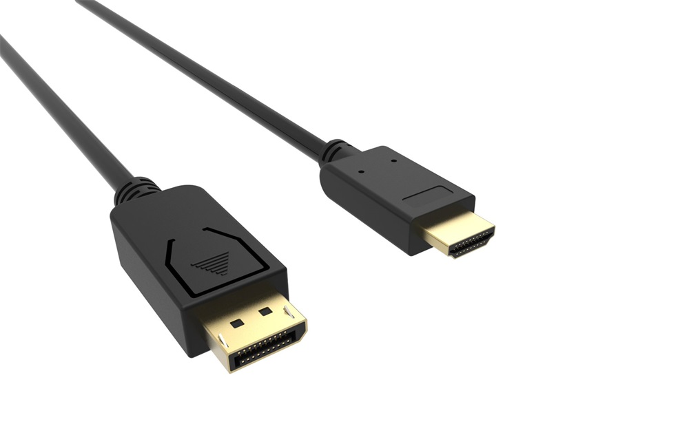 VCOM kábel Displayport 1.2V - aktív HDMI 2.0 (apa-apa), 1,8m, fekete (CG609)
